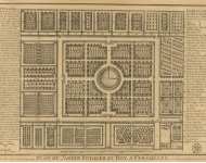 Perelle Gabriel Plan of the Royal Vegetable Garden with a Fountain in the Centre  - Hermitage